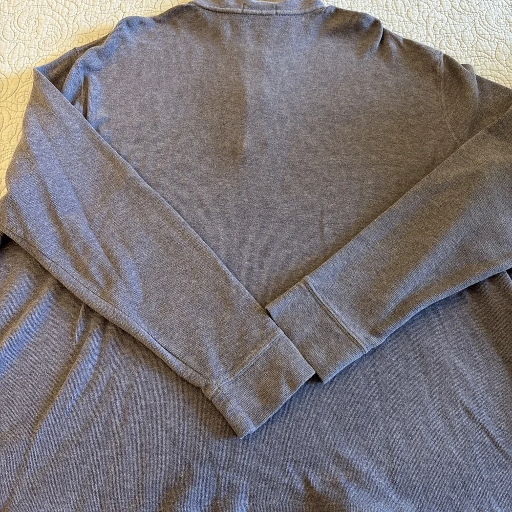 Polo Ralph Lauren Mens LT 1/4 Zip Estate Rib Blue Sweater